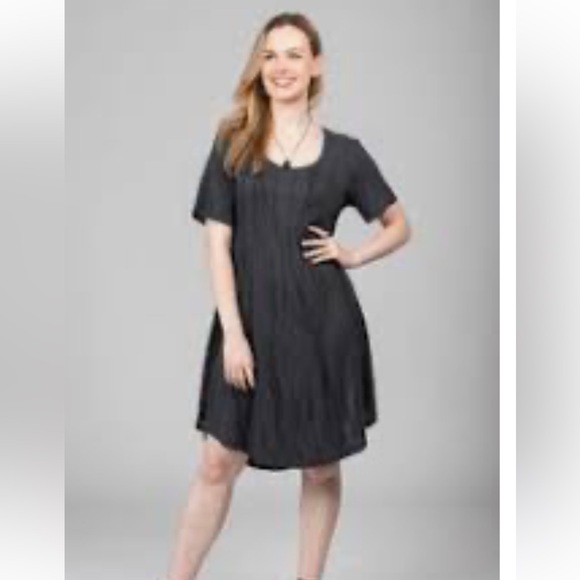 BLYA Johnny Was Short Sleeve Stitch Dress - Picture 1 of 7
